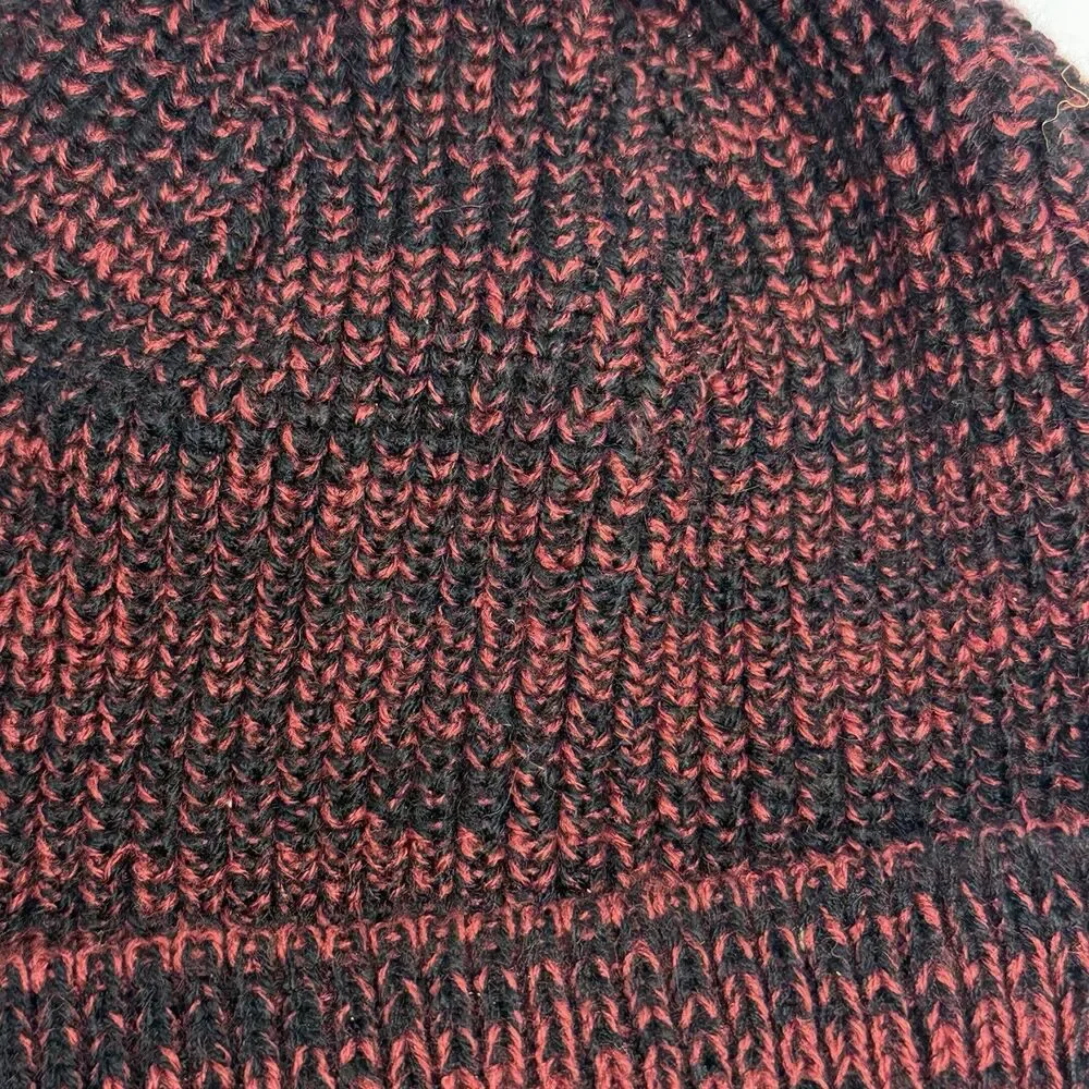 Hurley Ribbed M Max Cuff 2.0 Beanie In Two Tone Black & Red One Size New